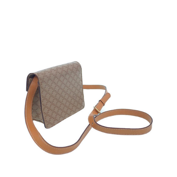Celine Macadam Pattern Shoulder Bag Beige x Brown - Picture 2 of 9